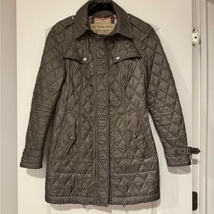 Burberry Women's Quilted Utility Jacket - Dark Green